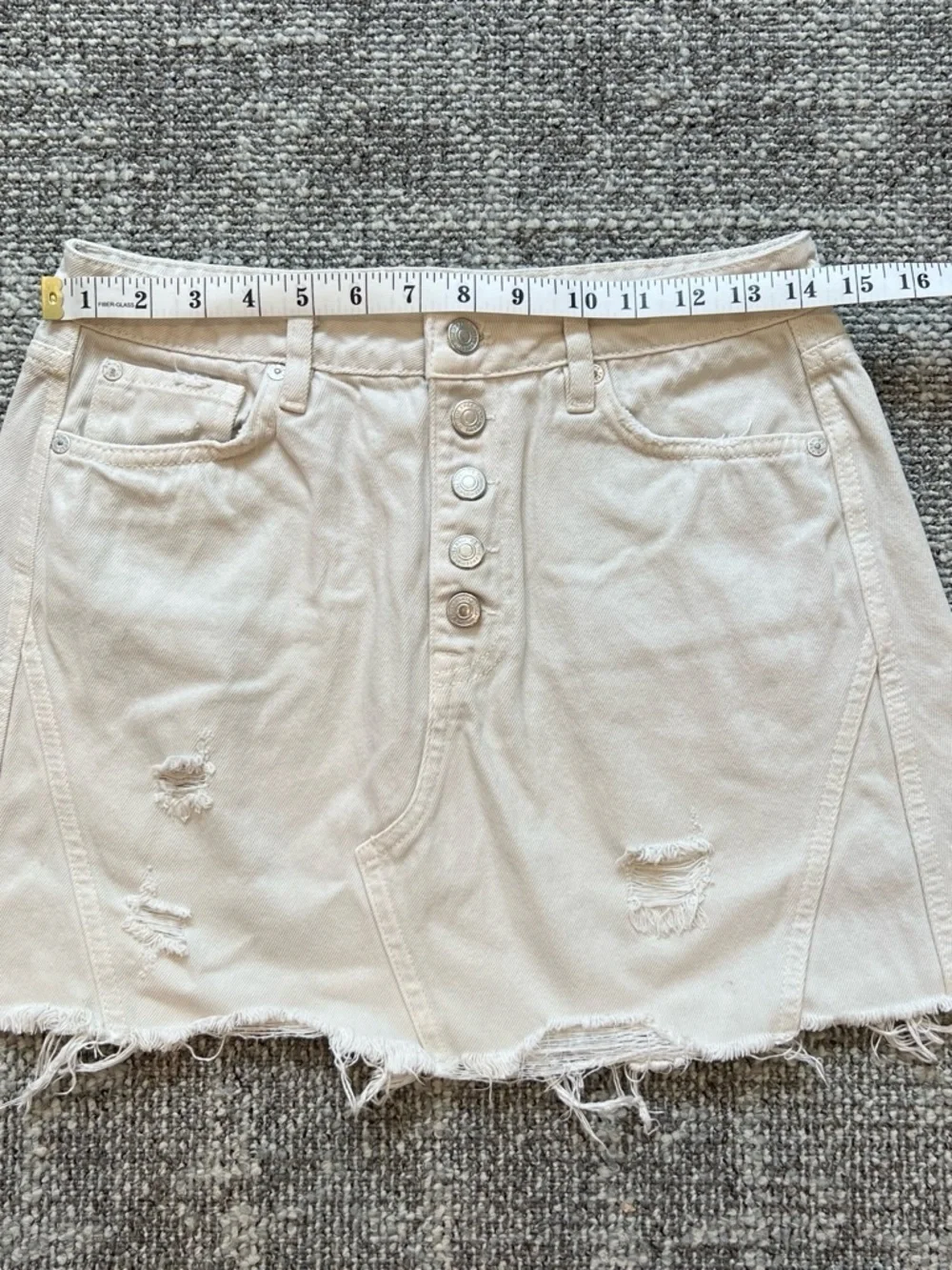 Free People cream denim